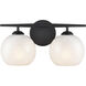 Kimorra 2 Light 15.25 inch Matte Black Vanity Light Wall Light